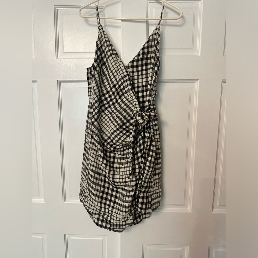 Free People Buffalo Plaid Wrap Dress
